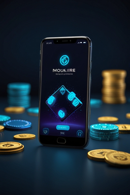 Móvil con app de casino