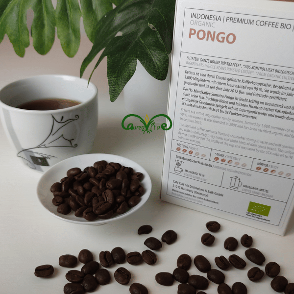 Cafe premium de origen Indonesia Sumatra Pongo en grano